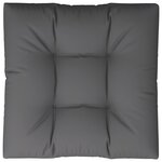 vidaXL Coussin de palette anthracite 70x70x12 cm tissu