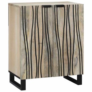 vidaXL Buffet Blanc 60 x 33.5 x 75 cm Bois de manguier massif