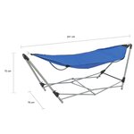 vidaXL Hamac avec support pliable Bleu