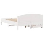 vidaXL Cadre de lit sans matelas blanc 160x200 cm bois de pin massif