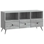 vidaXL Meuble TV Sonoma gris 102 x 34 5 x 50 cm Bois d'ingénierie