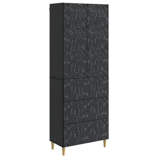 vidaXL Ensemble de Meubles 2 Pièces Noir 66 x 34 5 x 90 cm