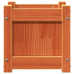 vidaXL Jardinières 2 Pièces cire marron bois de pin massif