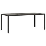 vidaXL Ensemble de jardin 7 pièces Noir Poly Rattan