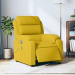 vidaXL Fauteuil inclinable de massage électrique jaune velours
