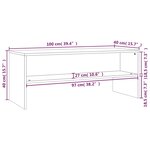 vidaXL Meuble TV Gris béton 100x40x40 cm Bois d’ingénierie
