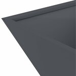 vidaXL Pot de jardin en forme de bol 5 Pièces Anthracite 35 x 35 x 15 cm