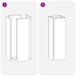 vidaXL Stand de Parapluie Blanc Bois Moyen Support de Parapluie Blanc
