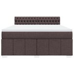 vidaXL Sommier à lattes de lit avec matelas Marron foncé 180x200 cm