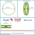 bracelets élastiques en crois en boîte 69232  80 x 11 mm  30 g LÄUFER