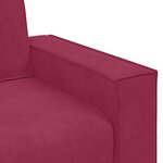 vidaXL Ensemble de canapés 3 Pièces avec coussins Rouge bordeaux Velours