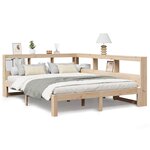 vidaXL Lit bibliothèque sans matelas 160x200 cm bois massif de pin