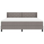vidaXL Lit Box Spring avec matelas taupe  180 x 200 cm  fait en tissu.