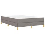 vidaXL Lit à ressorts avec matelas Taupe 140 x 190 cm tissu
