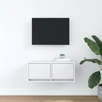 vidaXL Meuble TV blanc 60x31x25 5 cm bois d'ingénierie