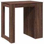 vidaXL Table de bar chêne marron 102x70x103 5 cm bois d'ingénierie