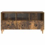 vidaXL Meuble TV 102 x 34 5 x 50 cm Chêne Fumé Bois d’ingénierie