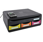 Module de classement toolbox qi chargeur de batterie - 4 tiroirs iderama - arlequin - exacompta
