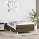 vidaXL Sommier à lattes de lit avec matelas Marron foncé 90x200 cm