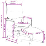 vidaXL Fauteuil de massage inclinable avec repose-pied noir tissu