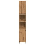 vidaXL Armoire de salle de bain chêne artisanal 30x30x190 cm