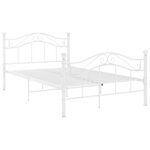 vidaXL Cadre de lit sans matelas blanc métal 120x200 cm
