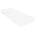 vidaXL Lit de repos avec matelas 90x200 cm Blanc Bois de pin massif