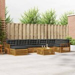 vidaXL Ensemble de canapés d'extérieur 8 Pièces Naturel et Anthracite
