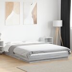 vidaXL Cadre de lit sans matelas sonoma gris 120x190 cm