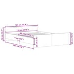 vidaXL Cadre de lit sans matelas vieux bois 120x190 cm bois ingénierie
