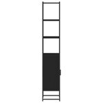 vidaXL Armoire de salle de bain noir 33x33x185 5 cm bois d'ingénierie