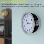 ACROPAQ Coffre-fort Mural Discret- Horloge secrète- Fonction réveil- Verrouillage à clé- Facile à installer