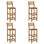 vidaXL Tabourets de bar lot de 4 bois d'acacia solide