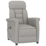 vidaXL Chaise de massage Gris clair 70.5 x 96.5 x 95 cm Polyester