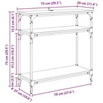 vidaXL Table console Chêne artisanal 75 x 29 x 75 cm Bois d'ingénierie