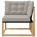 vidaXL Canapé d'angle extérieur Bois d'Acacia Massif Blanc