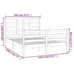 vidaXL Cadre de lit sans matelas bois massif 140x190 cm