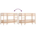 vidaXL Lit superposé sans matelas 75x190 cm bois de pin massif