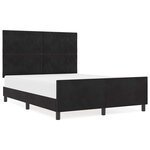 vidaXL Cadre de Lit Noir 140x190 cm Velours