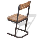vidaXL Chaises à manger lot de 2 bois de teck massif