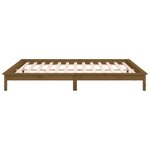 vidaXL Cadre de lit à LED sans matelas 140x190 cm bois massif