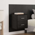 vidaXL Tête de lit avec armoire 3 Pièces Chêne noir Bois d'ingénierie