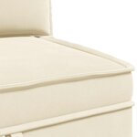 vidaXL Canapé d'angle avec rangement Crème Velours