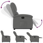 vidaXL Fauteuil inclinable Gris foncé Tissu