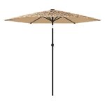 vidaXL Parasol de jardin avec mât en acier marron 268x268x226 cm