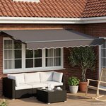vidaXL Cadre de store manuel avec LEDs Anthracite 3 5 x 2 m