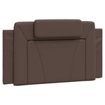 vidaXL Coussin de tête de lit marron 100 cm similicuir