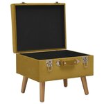 vidaXL Tabourets de rangement lot de 3 Jaune moutarde Velours