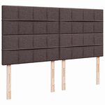 vidaXL Sommier à lattes de lit avec matelas Marron foncé 180x200 cm
