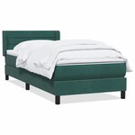 vidaXL Sommier à lattes de lit et matelas vert foncé 80x220 cm velours